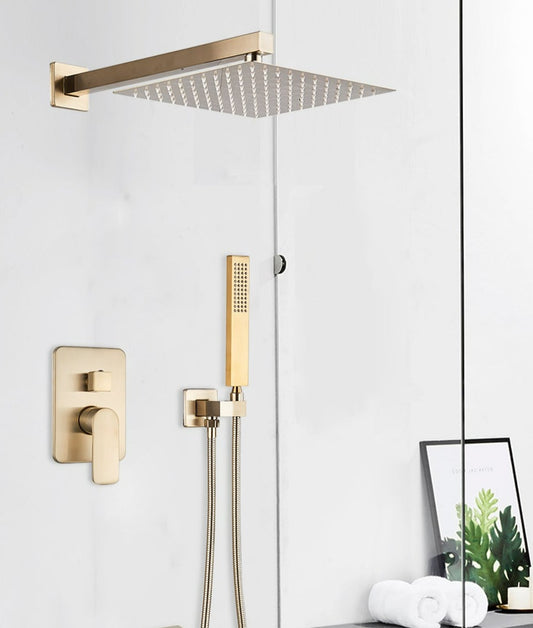 Douche Encastrée Square Or - Signature R